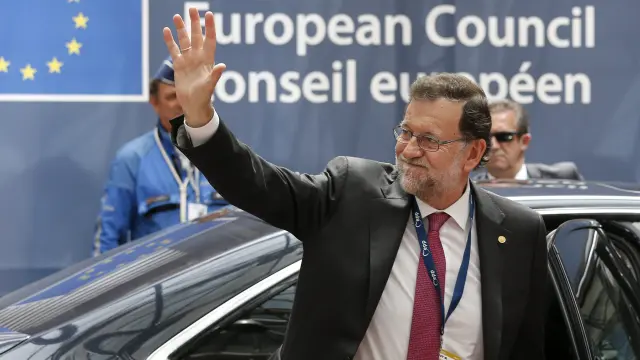 Mariano Rajoy, a su llegada este martes a la cumbre de la UE.