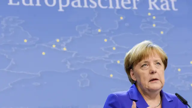 Angela Merkel, en la cumbre europea