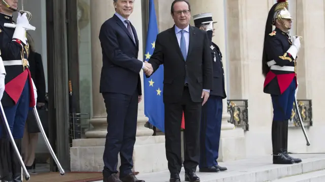 Reunión en París entre François Hollande  y Mauricio Macri.
