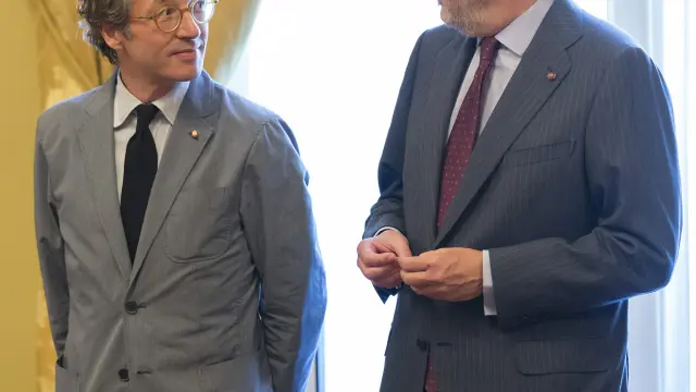 El secretario de Estado de Cultura, José María Lasalle, y el ministro de Educación y Cultura, Íñigo Méndez de Vigo, ayer.