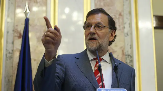 Rajoy, en la rueda de prensa posterior a su reunión con Pedro Sánchez