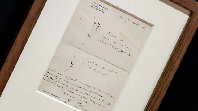 Carta en la que el doctor Félix Rey explica cómo Van Gogh se cortó la oreja.