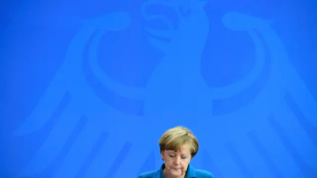 Angela Merkel, durante su comparecencia