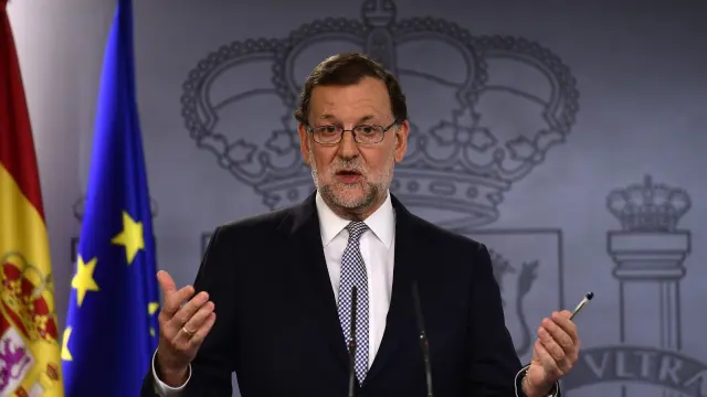 Mariano Rajoy en rueda de prensa tras su reunión con el Rey.
