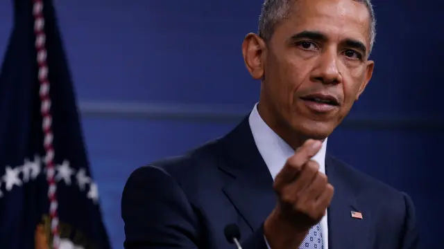 Obama durante una rueda de prensa en Virginia.