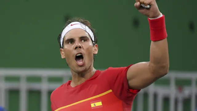 Rafa Nadal celebra una de sus victorias en Río