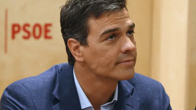 Sánchez, durante la reunión de la Ejecutiva del PSOE de este miércoles.