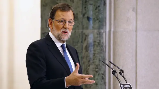 Rajoy en su comparecencia en el Congreso.