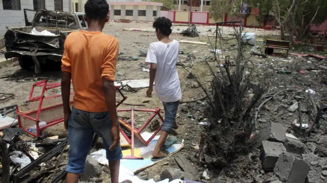 Yemen, en una foto de archivo de una explosión.