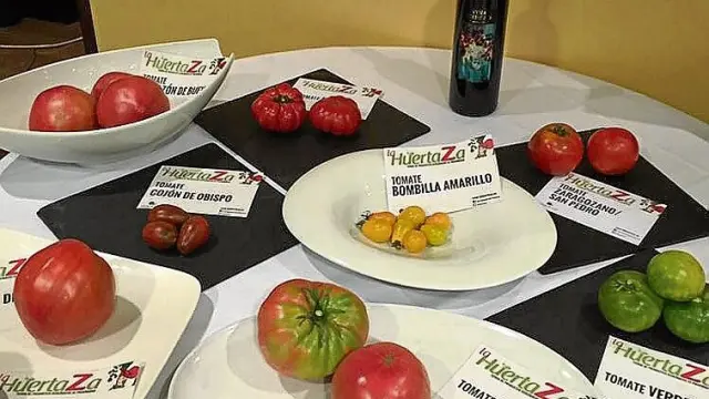 Algunas variedades de tomate de la cata de la pasada edición.