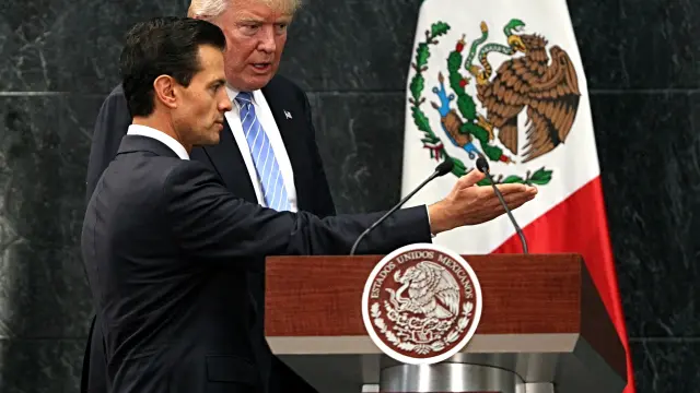 El presidente de México, Enrique Peña Nieto, y el candidato republicano a la Casa Blanca, Donald Trump.