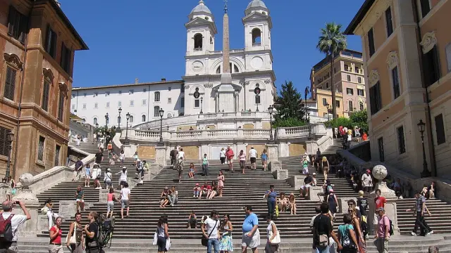 La escalinata de la Plaza de España de Roma