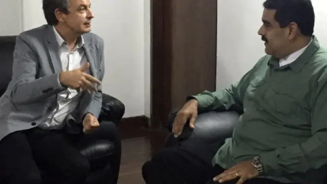 Imagen de la reunión entre José Luis Rodríguez Zapatero y Nicolás Maduro.