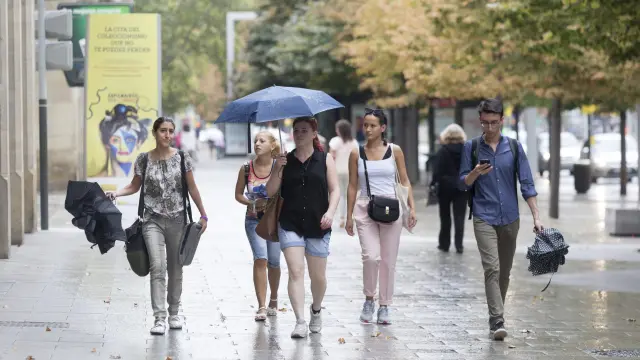 Primeras gotas de lluvia en Zaragoza