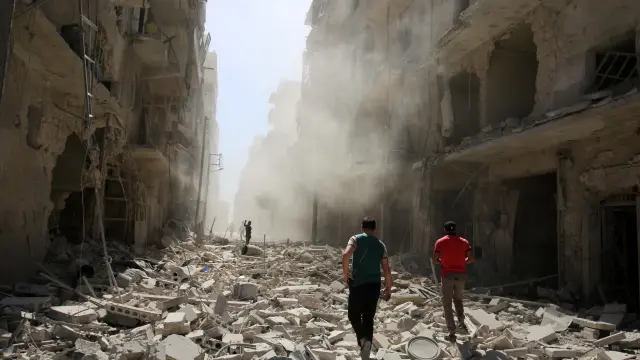 Alepo, una ciudad en ruinas tras los múltiples bombardeos.