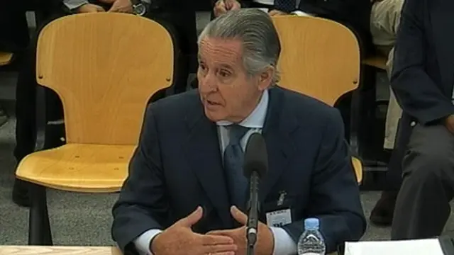 Miguel Ángel Blesa, durante su declaración en el juicio de las tarjetas 'black'.