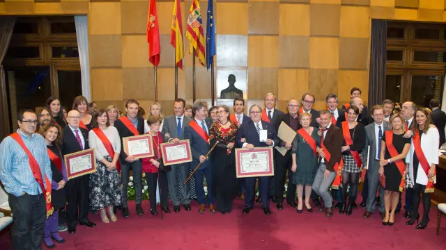 Acto de entrega de medallas del Ayuntamiento de Zaragoza.