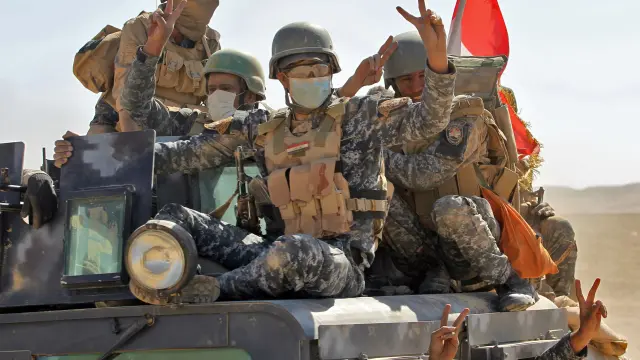 Fuerzas iraquíes en la ofrensiva contra Mosul