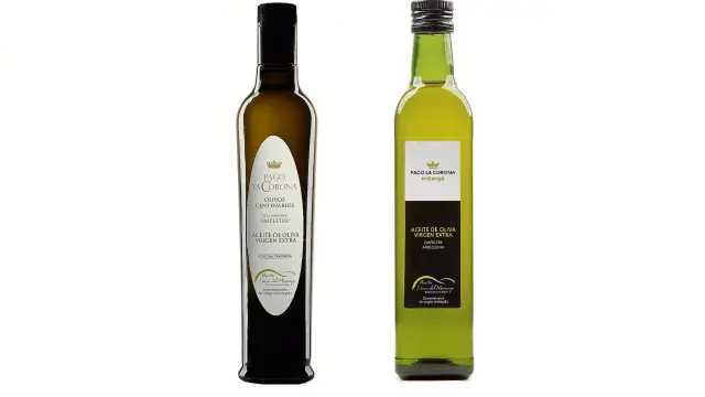 Los dos aceites de oliva ganadores de medallas.