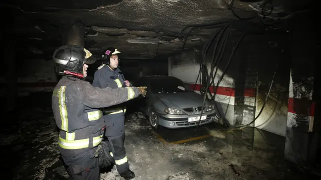 Incendio en un garaje de Torrero