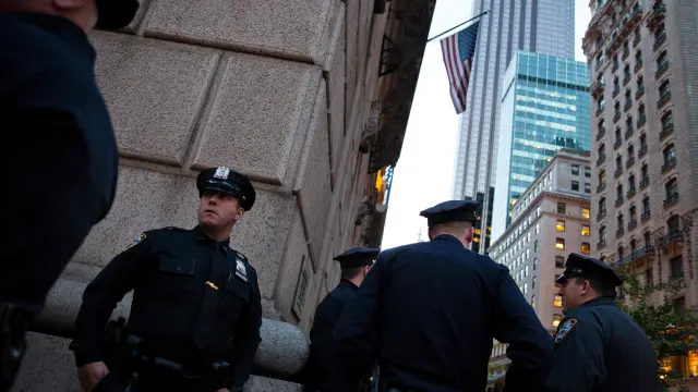 La Policía vigilaba este martes los alrededores de la torre Trump.