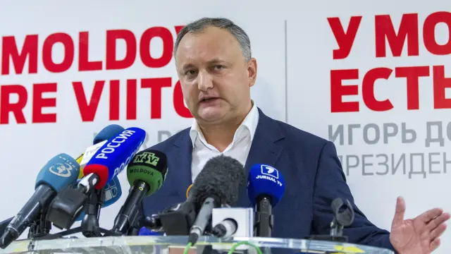 Igor Dodon tras la segunda ronda de las elecciones presidenciales.