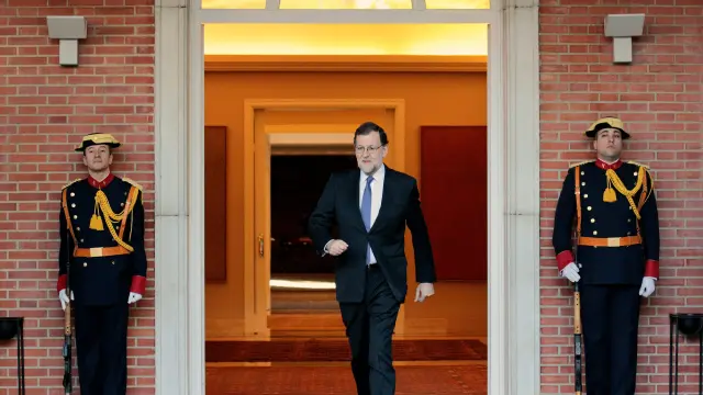 Mariano Rajoy en el palacio de la Moncloa