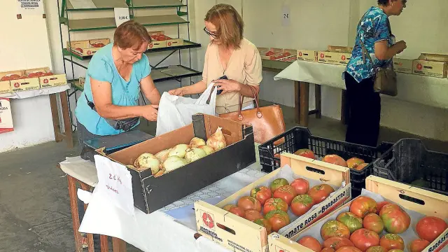 Centro de comercialización y recepción del tomate rosa en Barbastro.