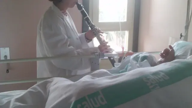 Ana Isabel Ripa, con su clarinete.
