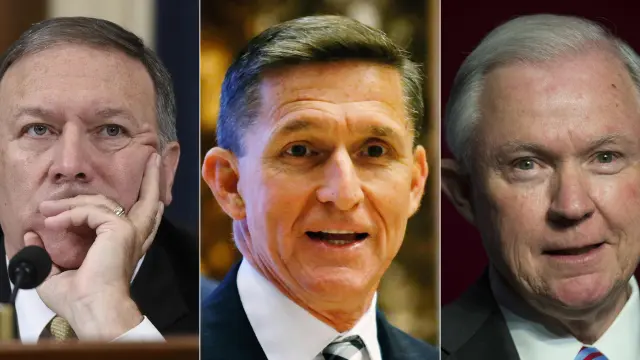 Pompeo, Flynn y Sessions, los nuevos nombramientos