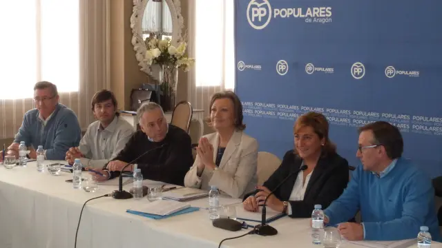 La Presidenta del Partido Popular de Aragón, Luisa Fernanda Rudi, en Calamocha