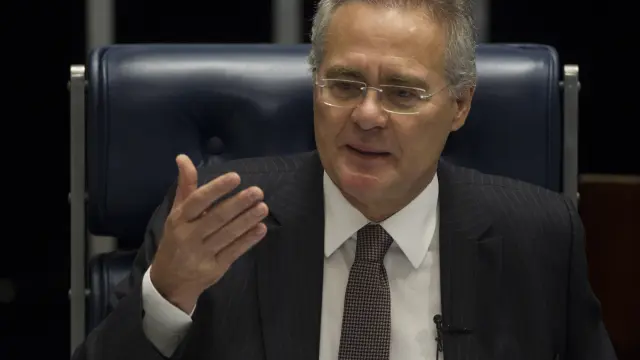 Renan Calheiros presidiendo una sesión en el Senado de Brasil.