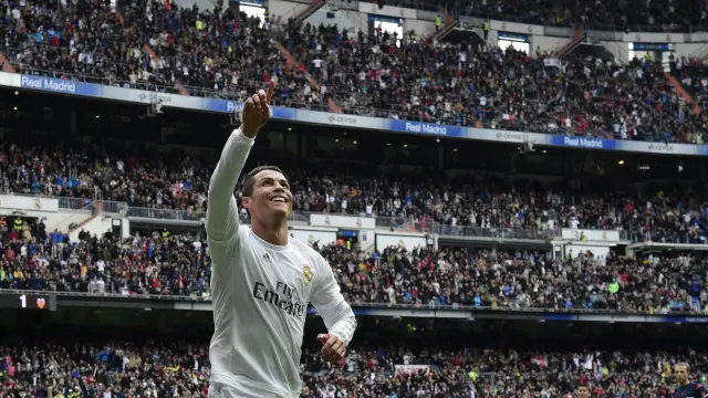 Cristiano Ronaldo con la camiseta del Real Madrid.