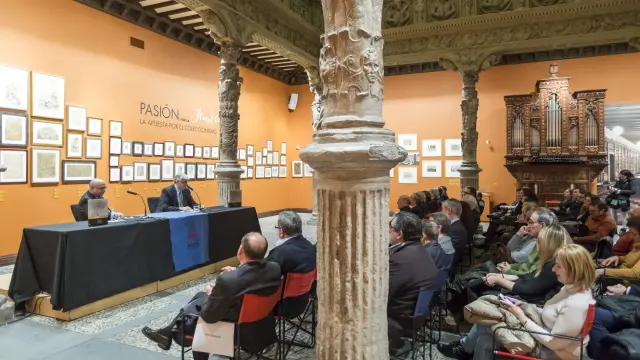 Imagen de archivo de una conferencia en el Patio de la Infanta de Ibercaja.