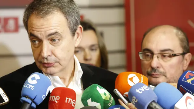 Zapatero en su visita a Zaragoza.