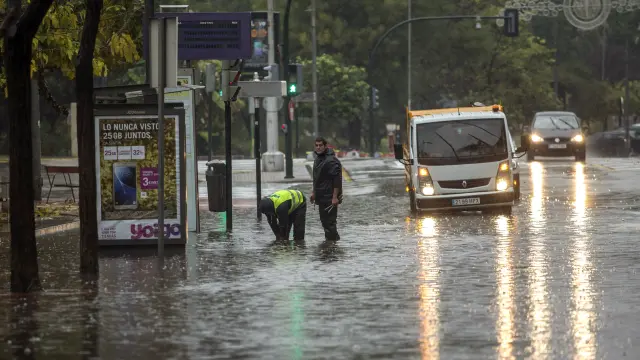 Inundaciones en Murcia por las fuertes lluvias.