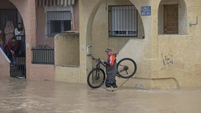 Inundaciones y un ahogado en Murcia
