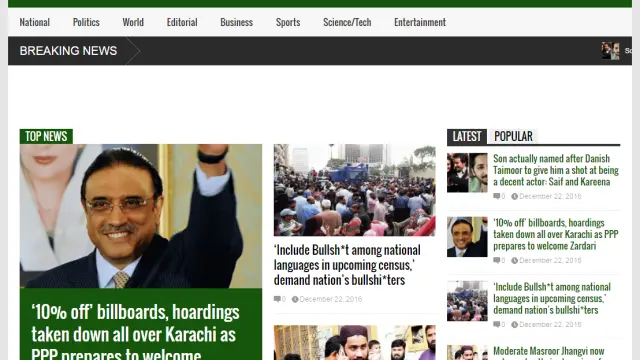 'El Mundo Today' paquistaní, el 'Khabaristan Times'.