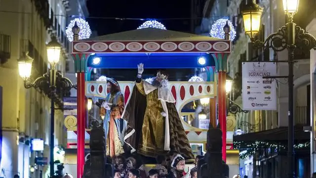 Cabalgata de los Reyes Magos en Zaragoza.