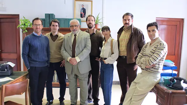 Grupo de actores que encarna en la ficción al auténtico 'Grupo 2 Homicidios' de Zaragoza.