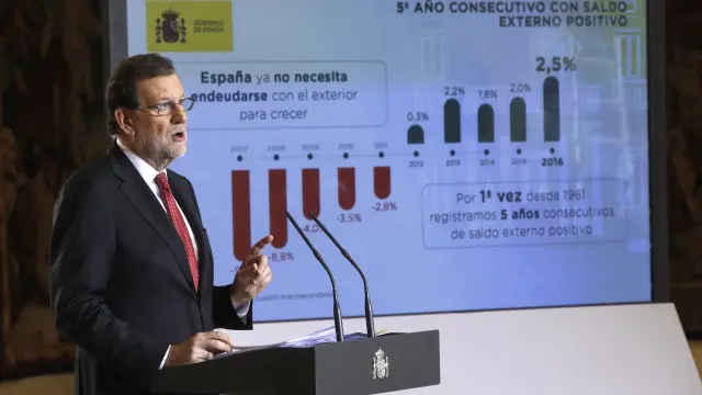 Rueda de prensa de Mariano Rajoy para presentar el balance del año 2016.