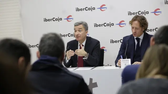 Víctor Iglesias, consejero delegado de Ibercaja y Jaime Rebull, director territorial de Arco Mediterráneo