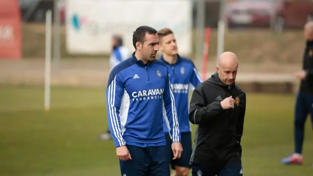 José Enrique en la sesión de entrenamientos de este viernes en la Ciudad Deportiva.