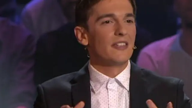 El locutor Xavi Martínez durante las votaciones en 'Objetivo Eurovisión'.