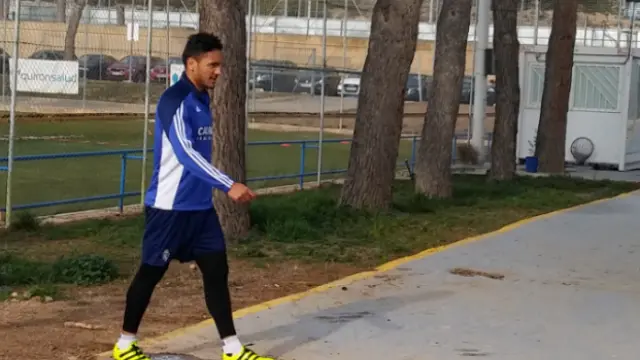 Marcelo Silva, en la mañana de este jueves al inicio del entrenamiento en la Ciudad Deportiva.