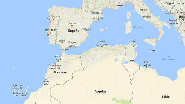 Mapa en el que aparece Canarias en su ubicación correcta.