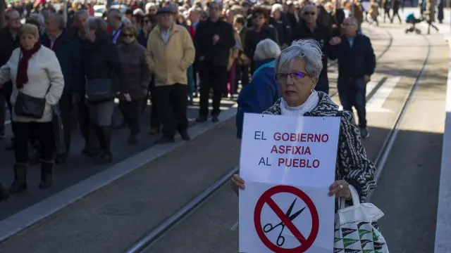 Las Marchas de la Dignidad en Zaragoza, en una foto de archivo.