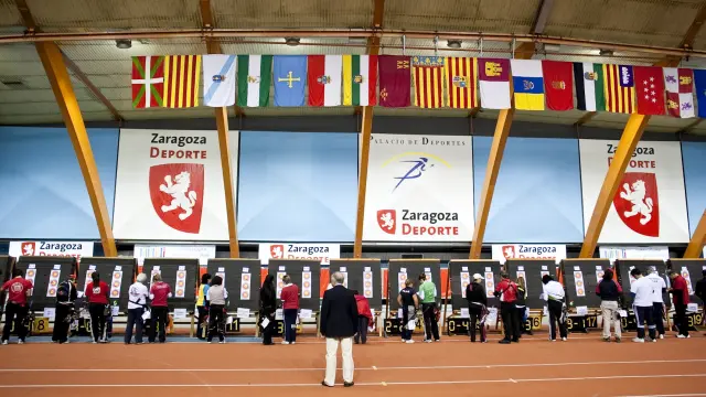 Una competición en el Palacio de Deportes de Zaragoza.