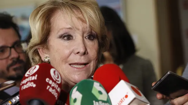 Esperanza Aguirre este miércoles en Madrid.