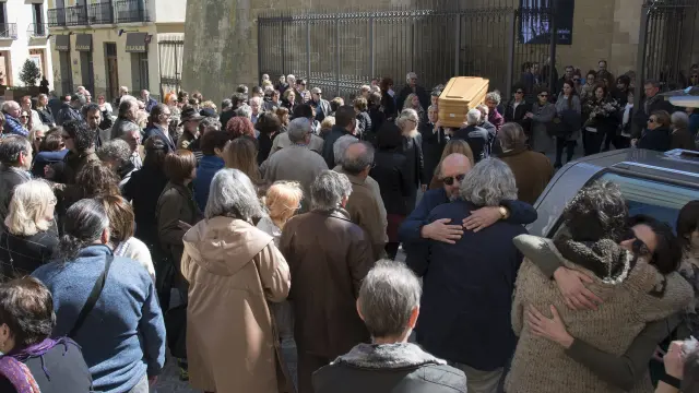 El funeral se celebró en la iglesia de San Pedro el Viejo.